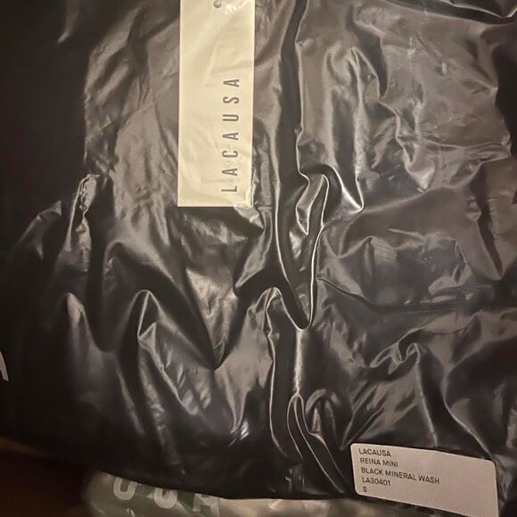 Lacausa Reina Mini Black Mineral Wash NWT Size Small - Picture 5 of 5